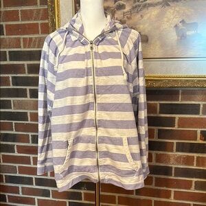 Sonoma Purple and White Striped Jacket